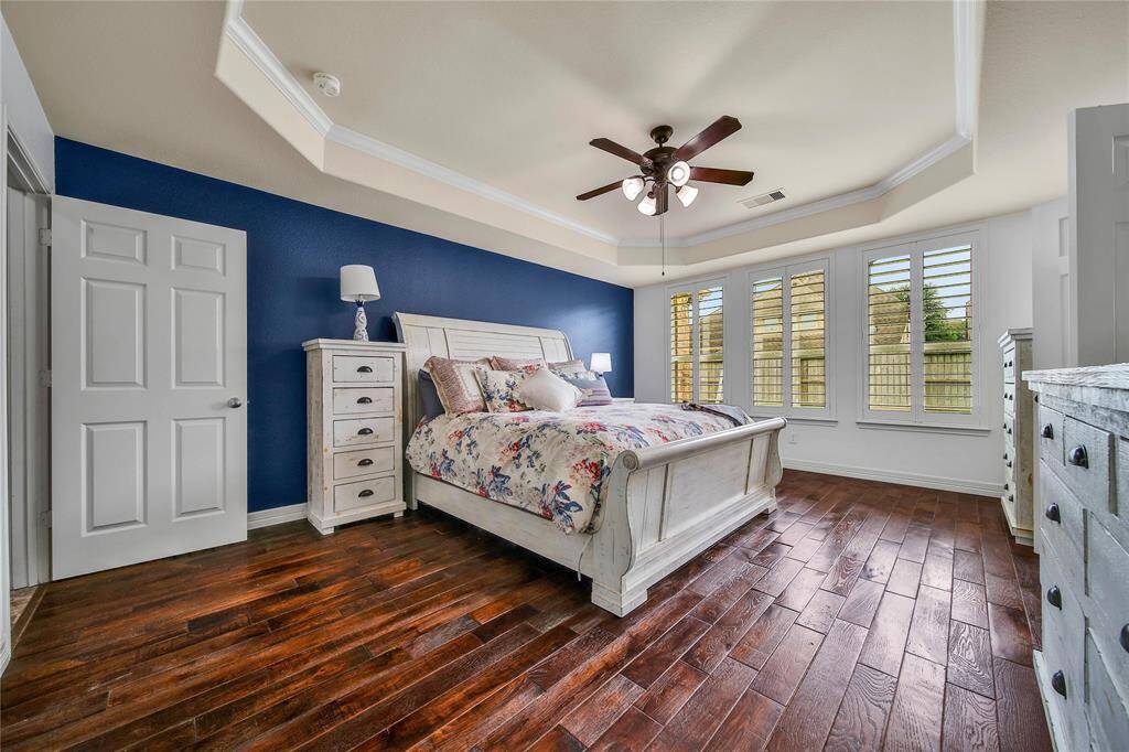 Lastly, THE primary suite with natural light overlooking the backyard