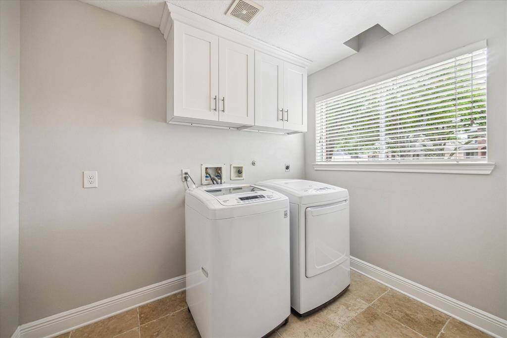 Spacious laundry room located downstairs.