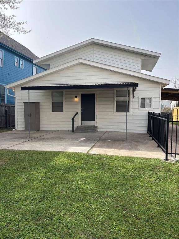 Large backyard and covered patio