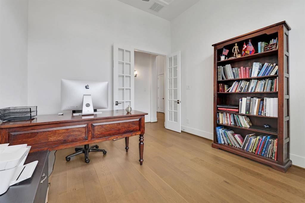 The study includes a closet and could easily be made into a fourth bedroom.