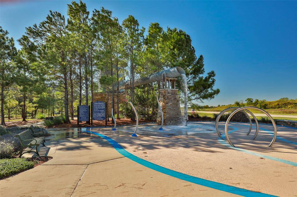The splash pad at Waterhaven Park in the neighborhood.