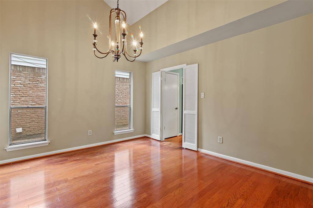 Dining room features wood floors and has access to the kitchen which is perfect for entertaining.