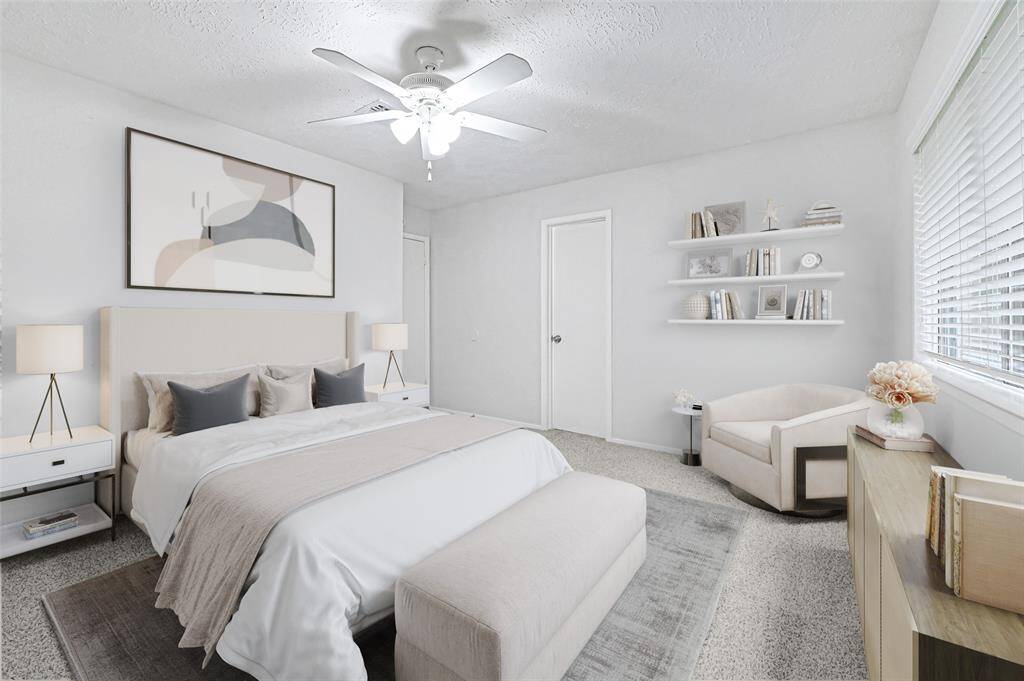Virtually stage primary bedroom