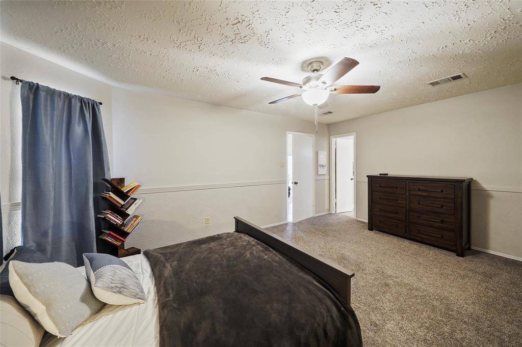 Primary bedroom can accommodate a large bedroom set