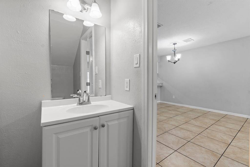 Easy to access half bathroom.
