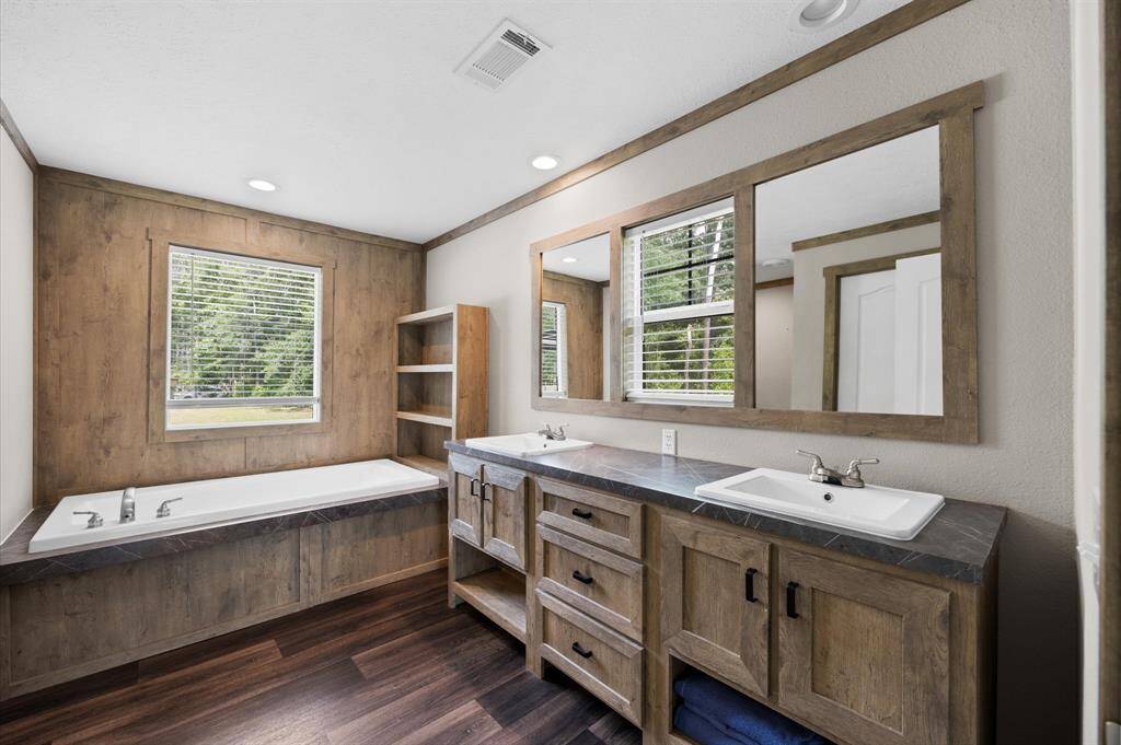 Primary bathroom with double vanity