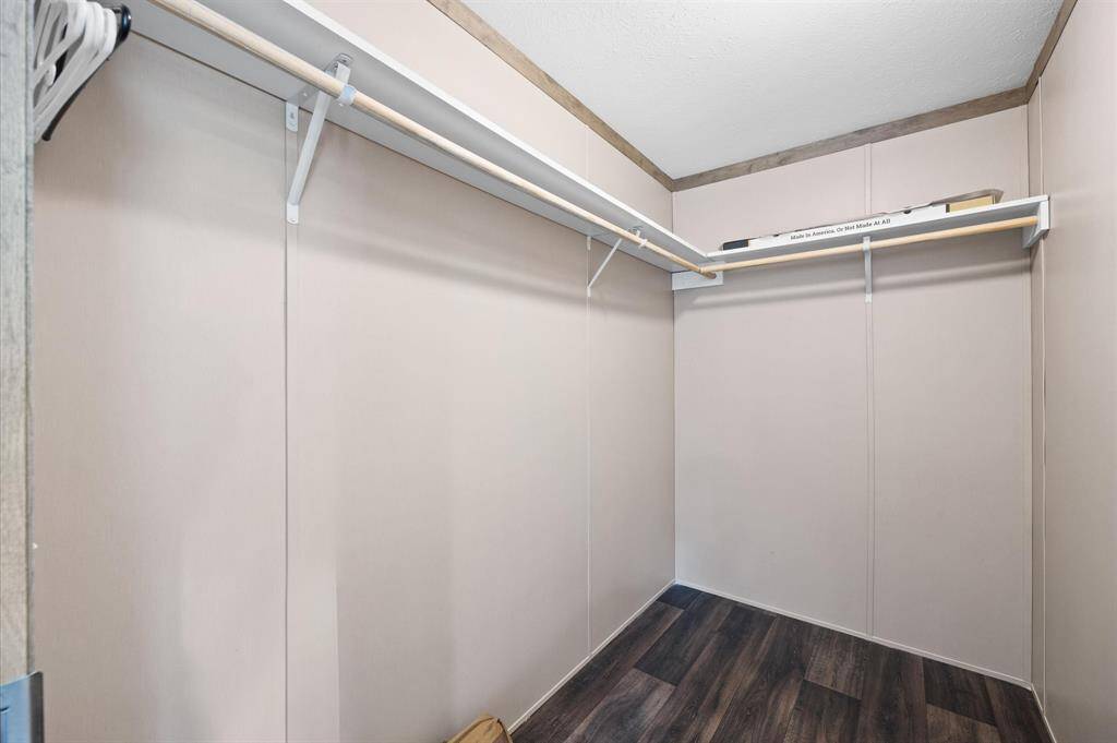 Spacious walk-in closet.