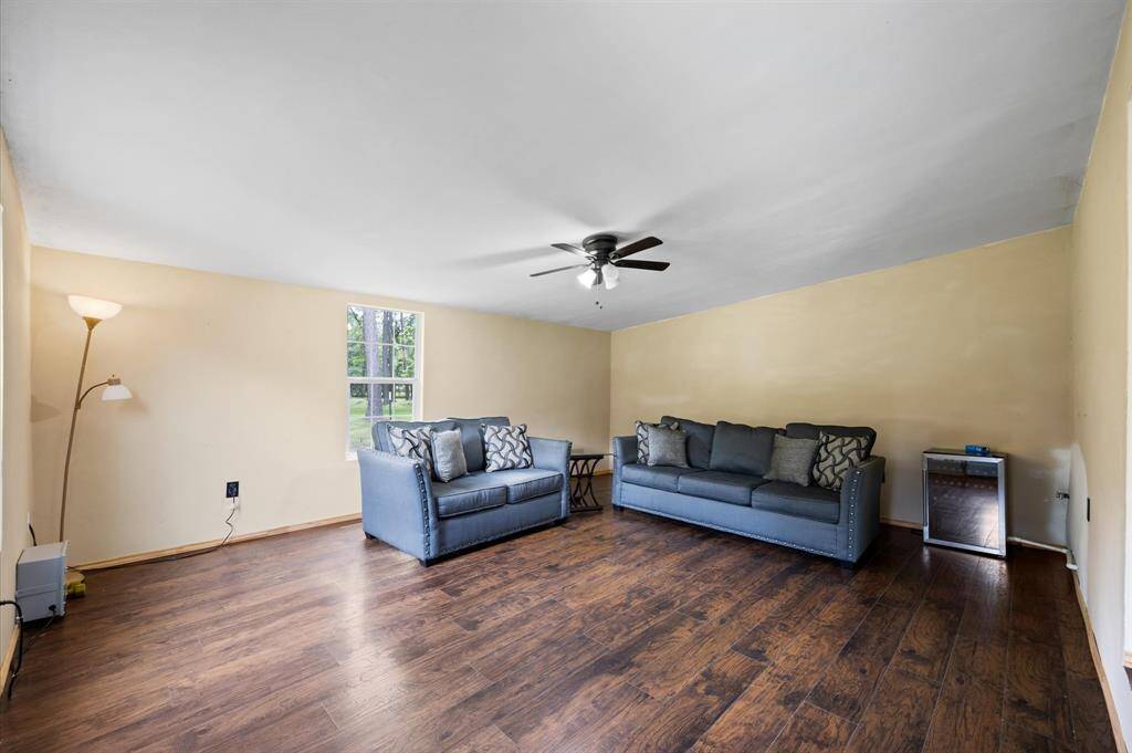 Guest house living room with natural light