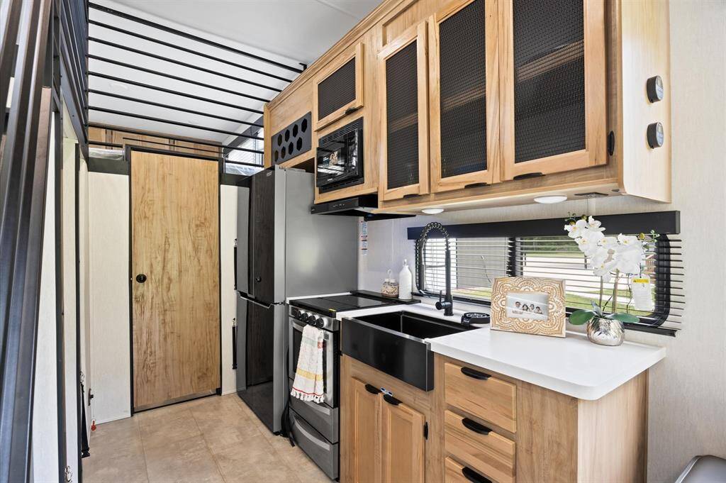 RV kitchen with appliances