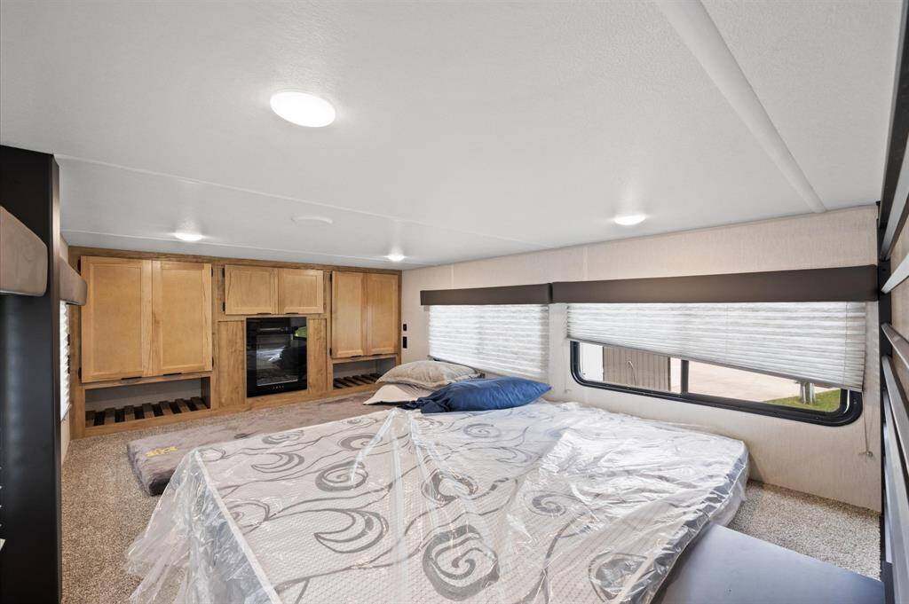 Cozy sleeping quarters in RV