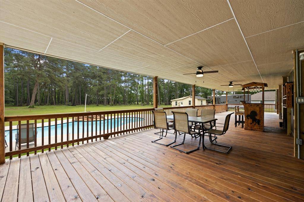 Covered patio for outdoor entertaining