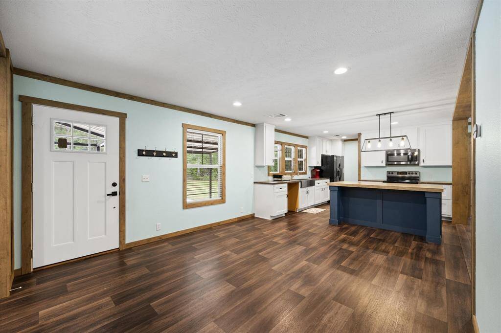 Spacious open-concept living area