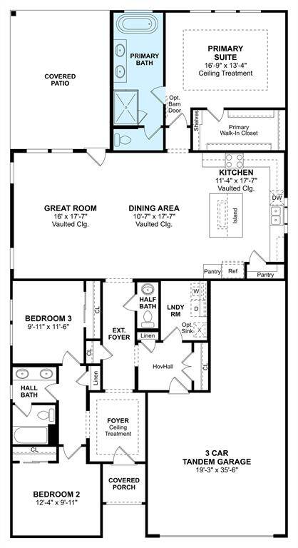 The Tacoma floor plan by K. Hovnanian Homes. 1st Floor shown. *Prices, plans, dimensions, features, specifications, materials, and availability of homes or communities are subject to change without notice or obligation.