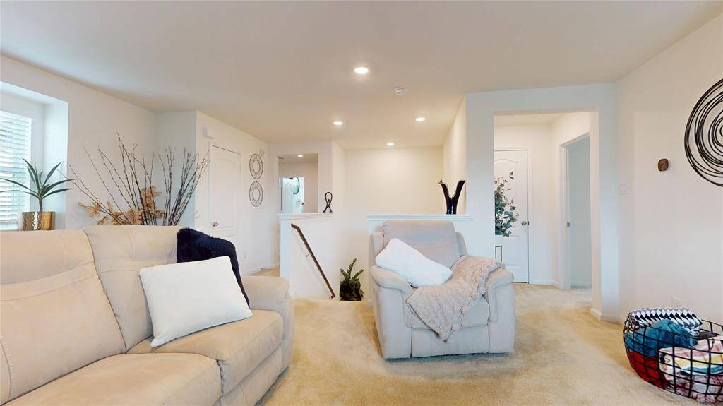 Game room with the bedroom views ahead.