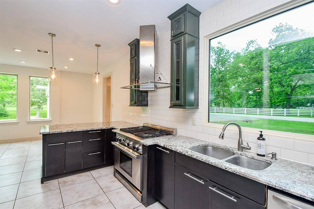 Huge window allows for views of the outside while prepping the family meals