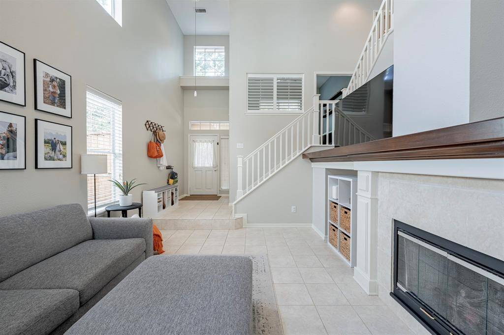 A fireplace always a focal point for fun and family.