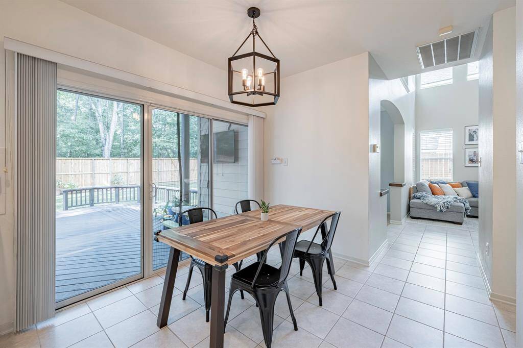 Spacious breakfast/dining area.