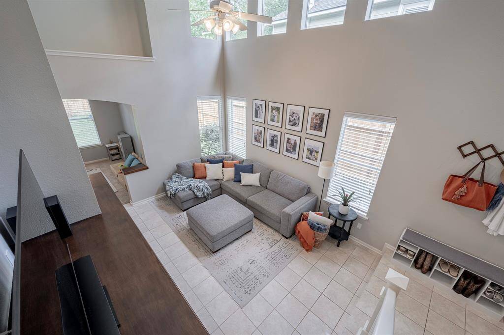 View of Living Room as you ascend upstairs.