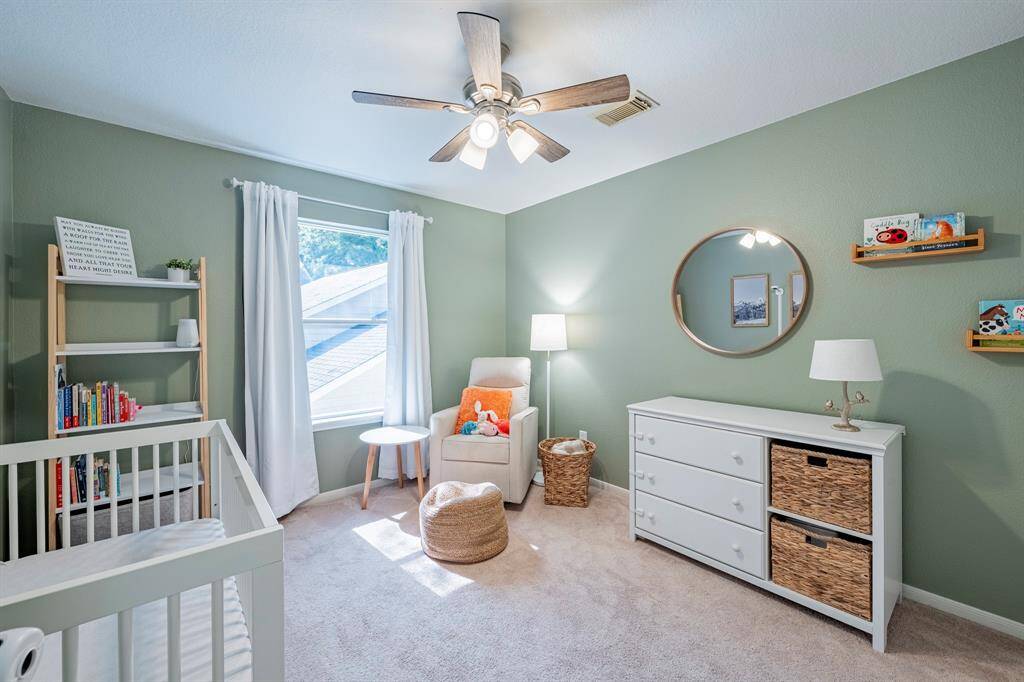 This darling bedroom is the nursery, as you can see. Sweet dreams every night!