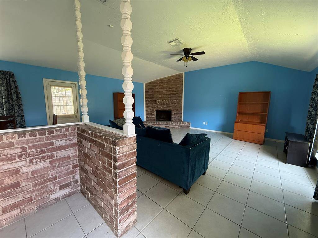 View into the living area from the front door
