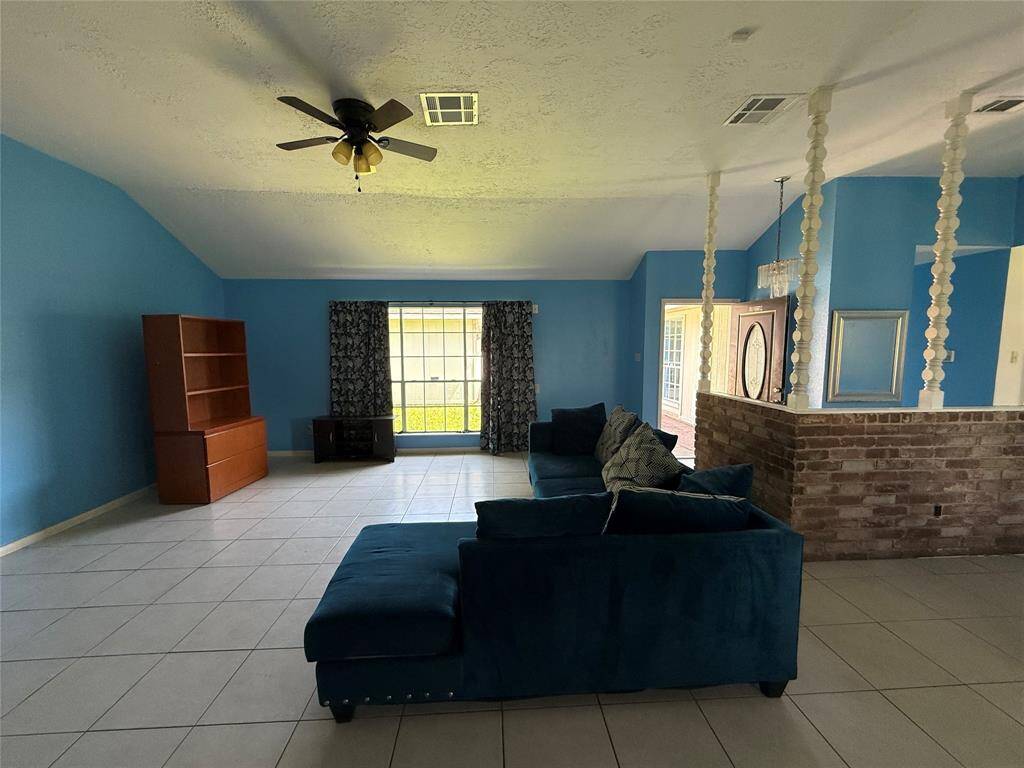 View of the living area toward the front door