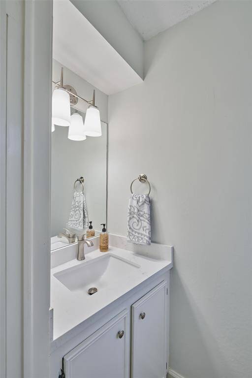 Half bath down.