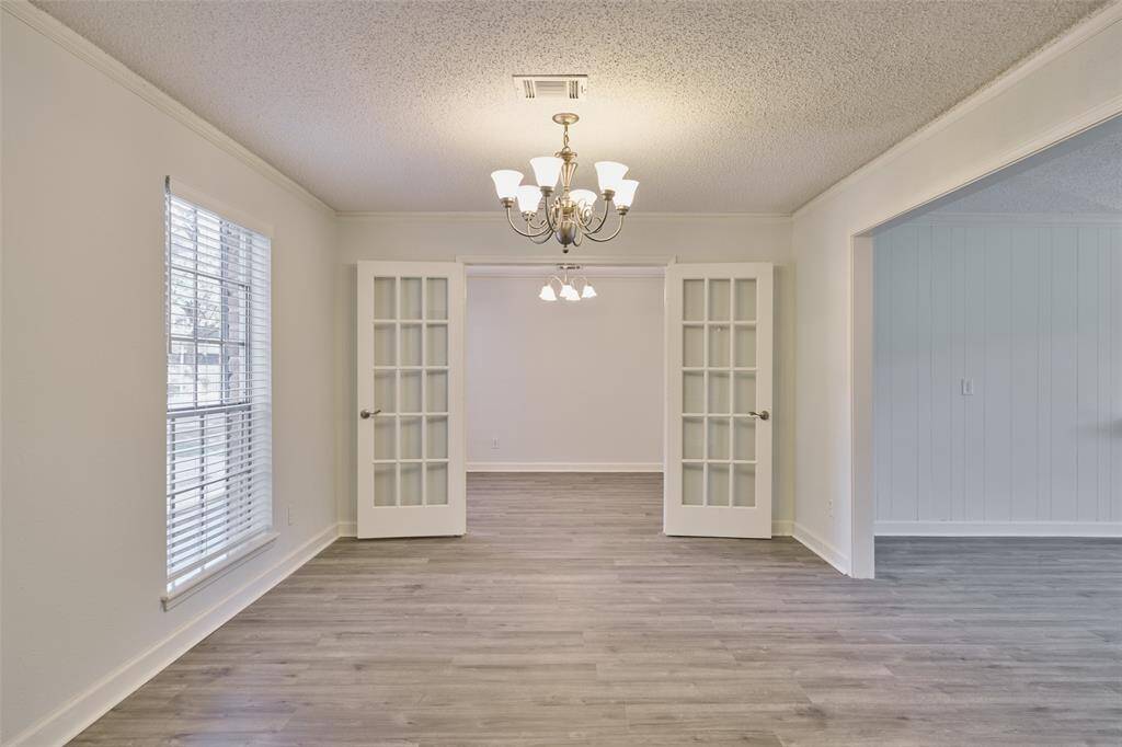 French doors to study.