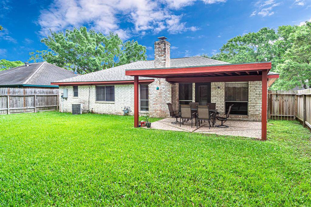 Large, low maintenance backyard.
