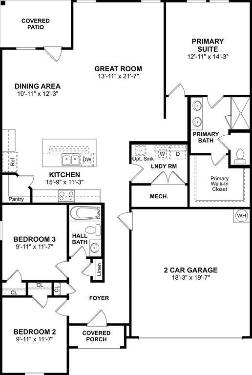 The Daffodil IV floor plan by K. Hovnanian Homes. 1st Floor shown. *Prices, plans, dimensions, features, specifications, materials, and availability of homes or communities are subject to change without notice or obligation.