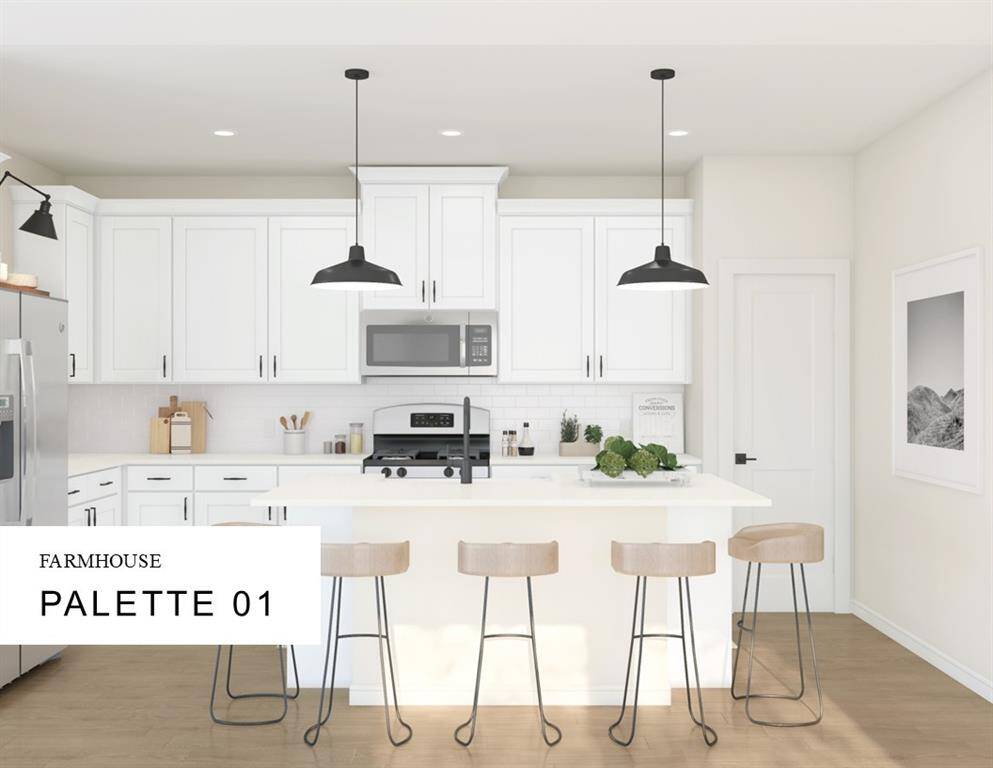 Farmhouse Look Palette 1 Selection Sheet (*Artist rendering used for illustration purposes only.)