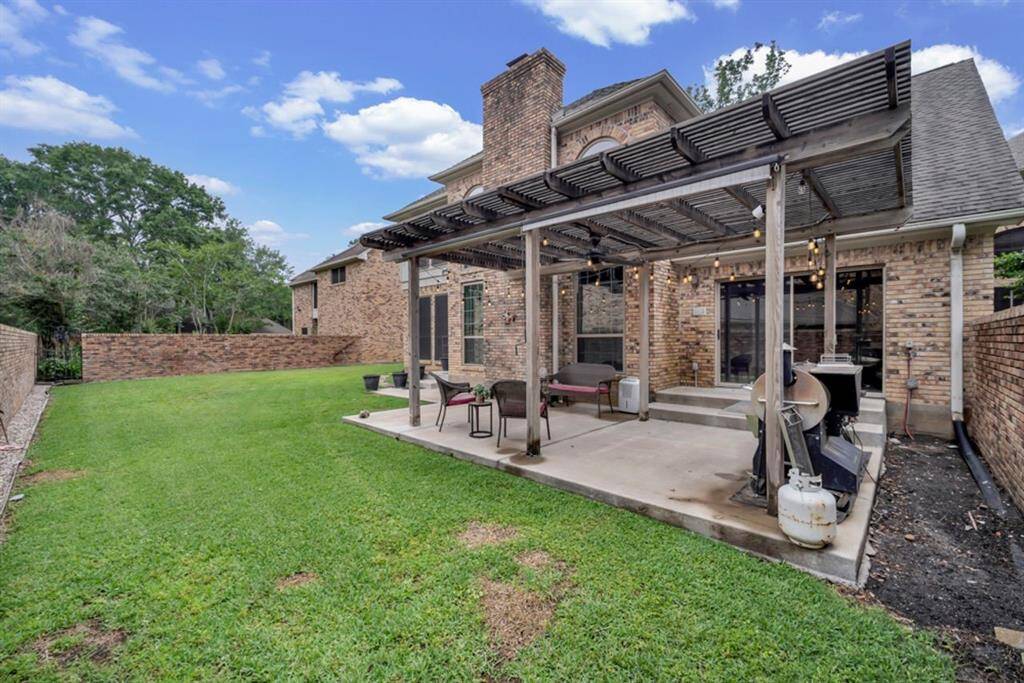 Plenty of yard space in the backyard