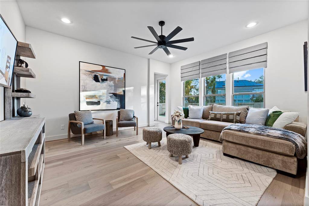 Game Room with Views of the Fenced Back Yard