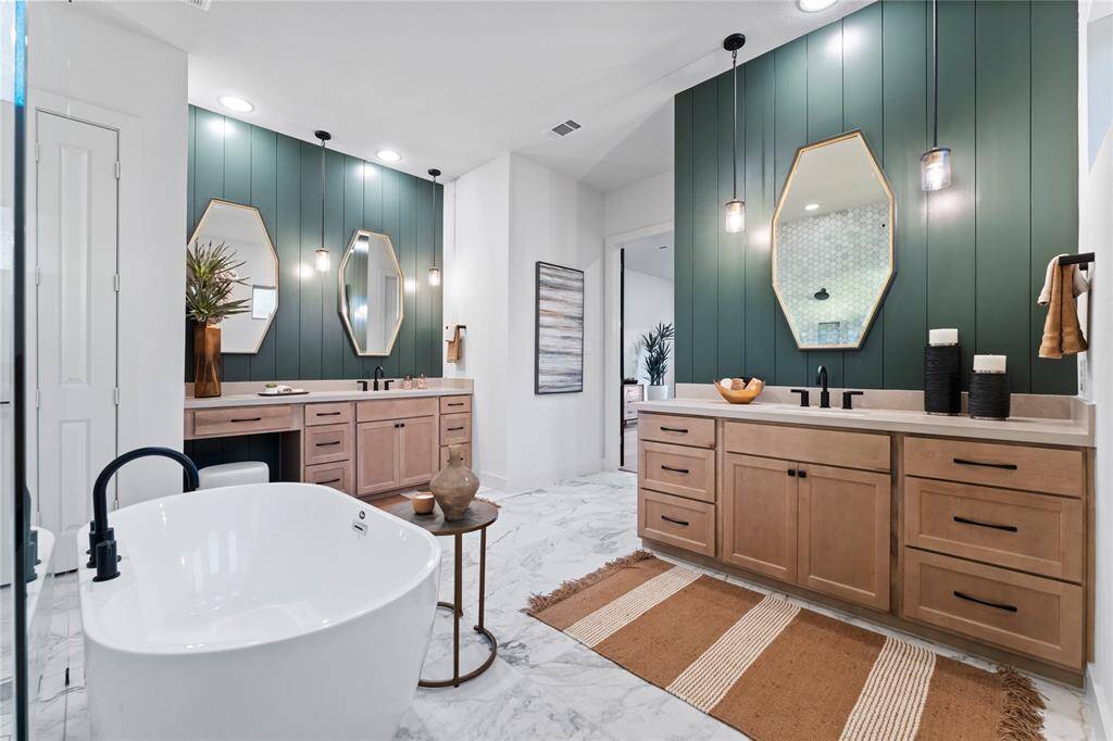 Separate Vanities at the Primary Bathroom