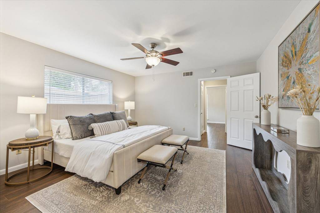 Spacious primary bedroom is a true retreat!