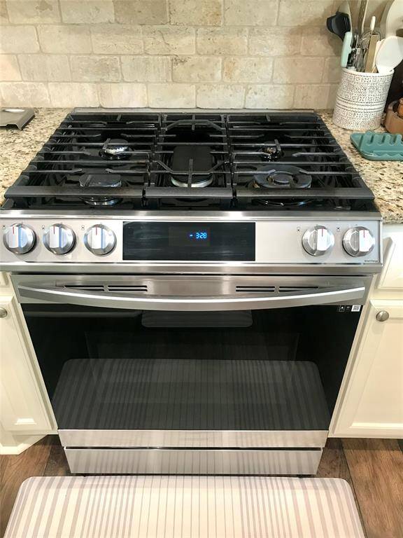 Stainless steel gas range