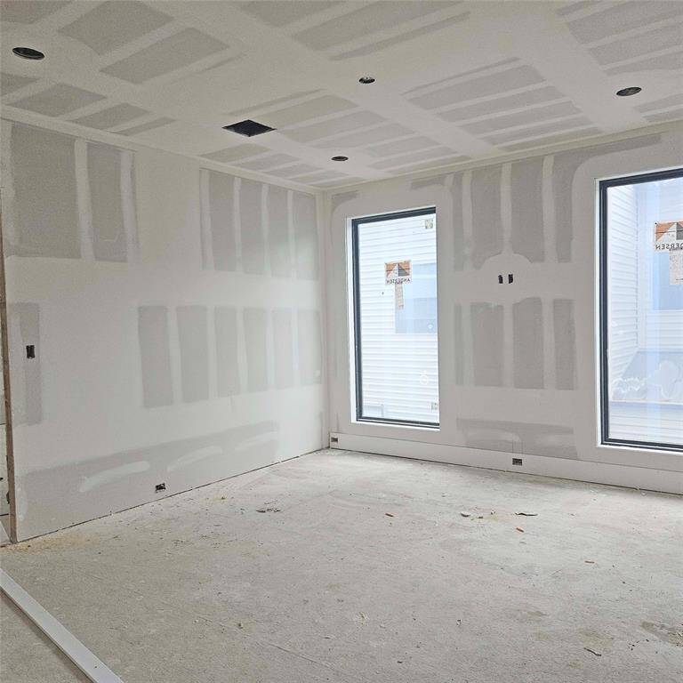 Primary Bathroom - Current construction progress as of 5/1/25. This bath will have a vanity and water closet on each side. Massive walk-in closet with built-ins.