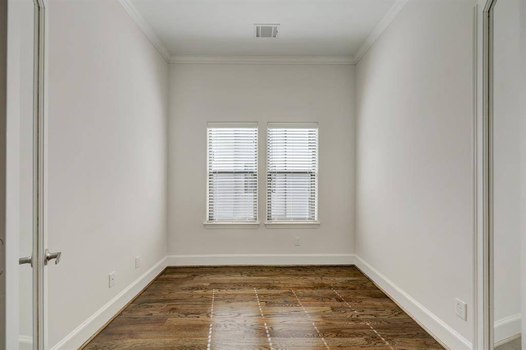 The second floor even has a home office or study with French doors.