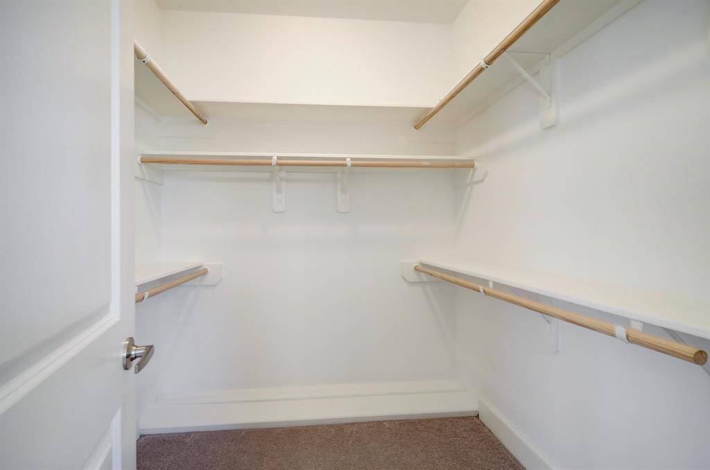 The bedrooms have very sizable closets.
