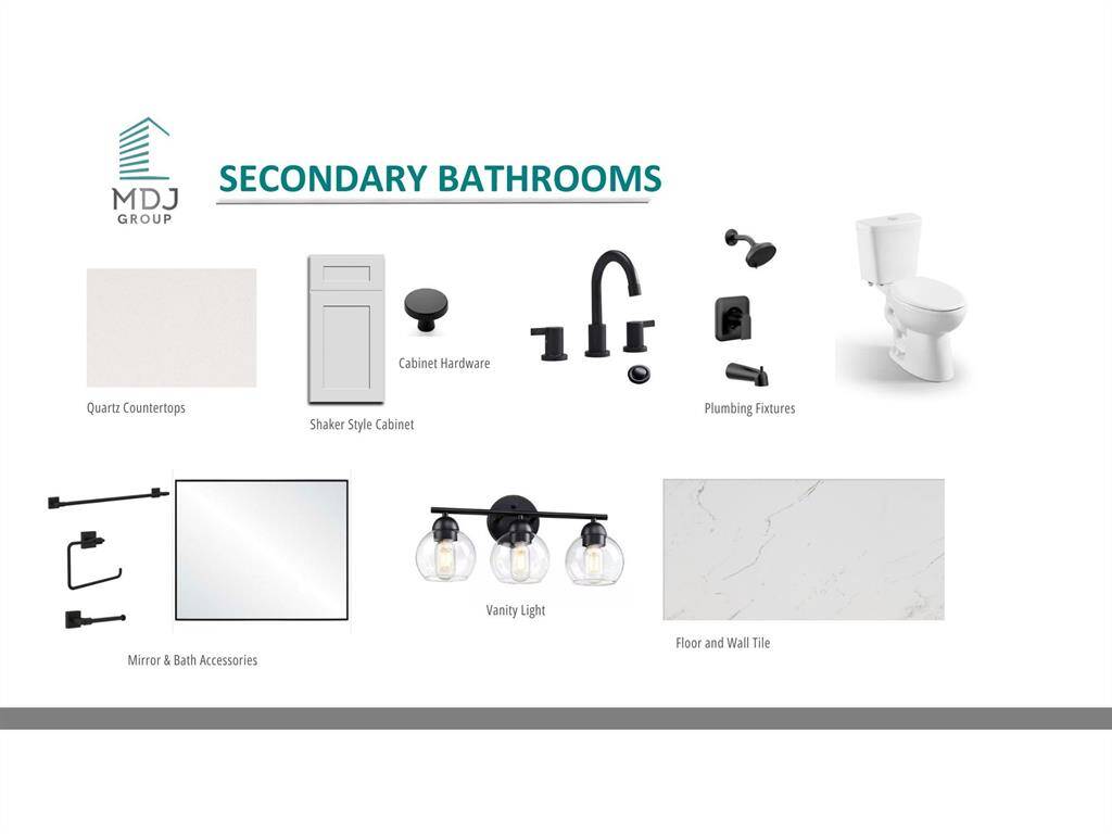 Secondary bathroom specs