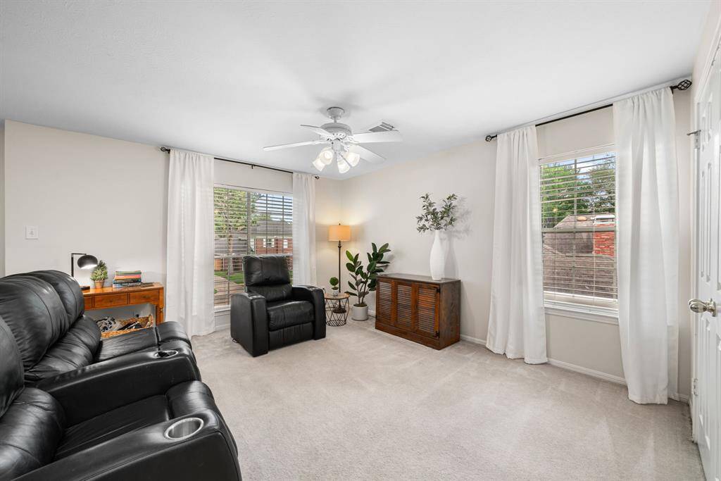Enjoy movie nights, game nights, or a fantastic play area in this wonderful upstairs living space.