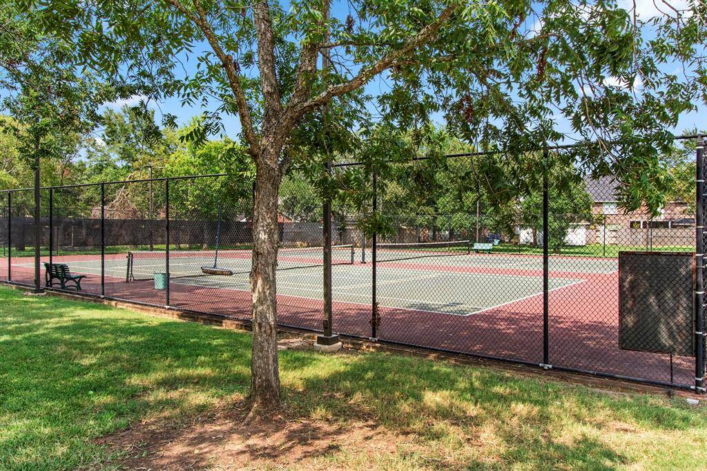 Multiple tennis courts, and lines for pickle ball play as well!
