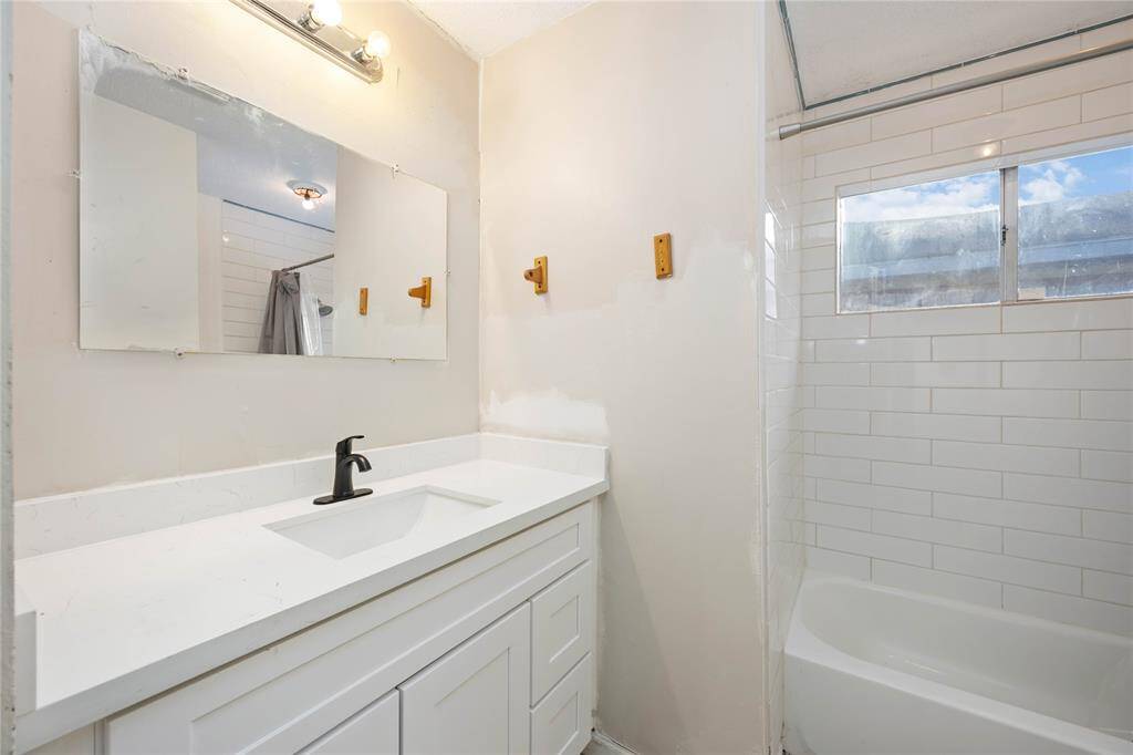 New vanity fresh paint and tile