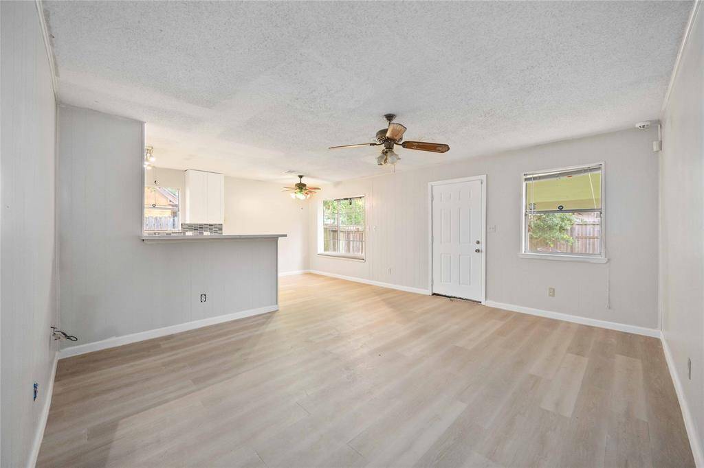 New flooring flows throughout the home