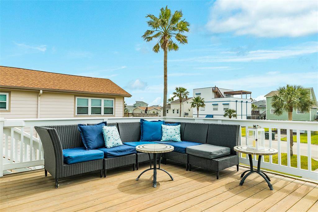 Seating area on deck.