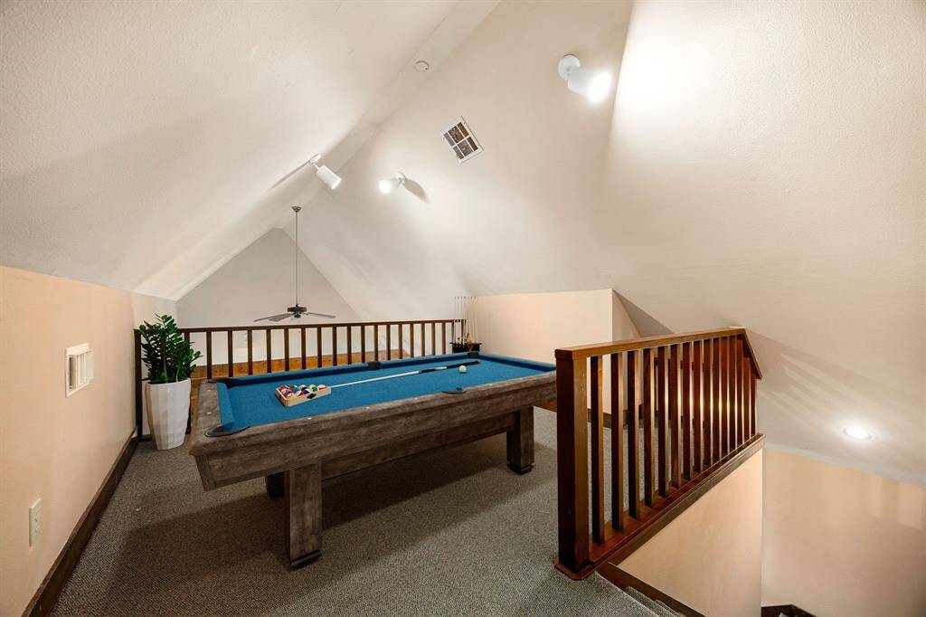 The guest house loft provides a bright, open-air vibe with flexible space for lounging, sleeping, or entertaining, whatever suits your needs. *Virtually Staged