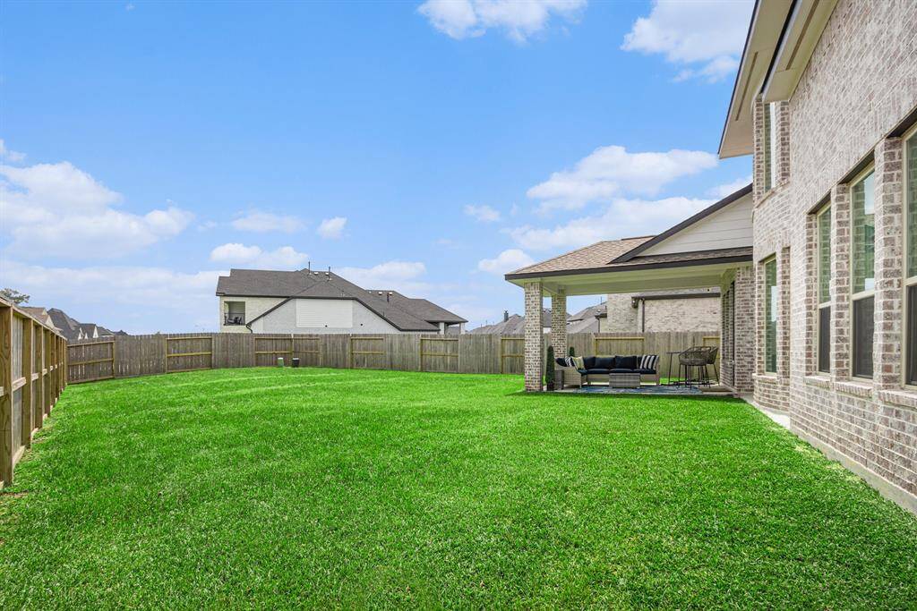 Fully fenced backyard