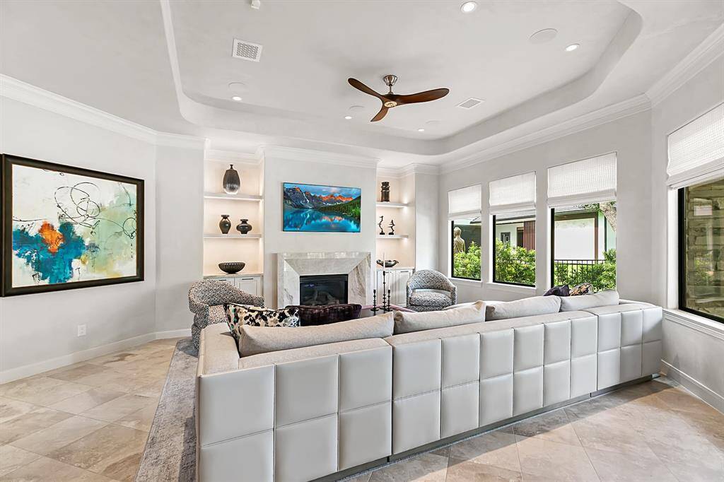 Notice the surround sound and LED lights which run throughout the home.