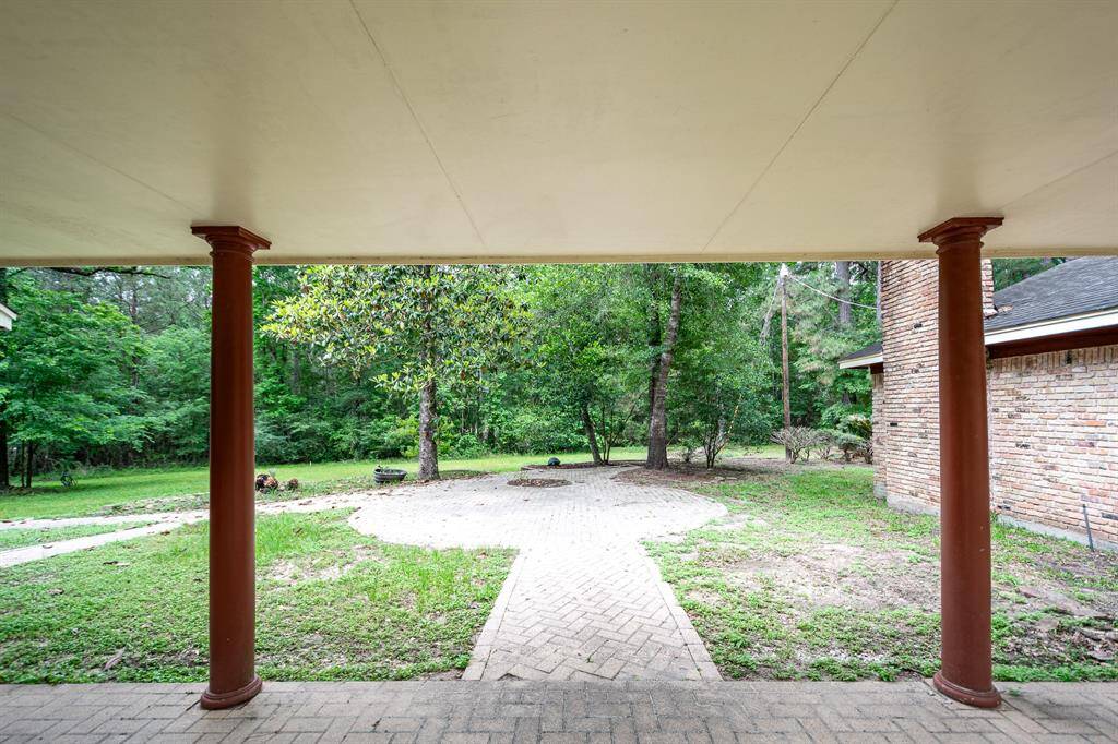 bricked courtyard