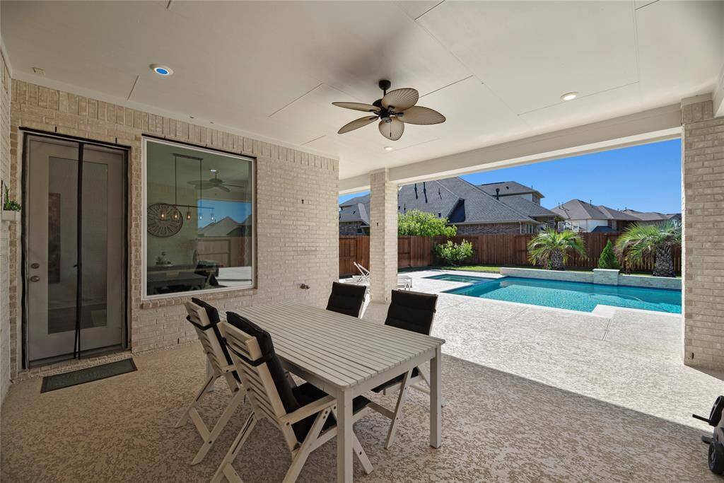 Covered patio.