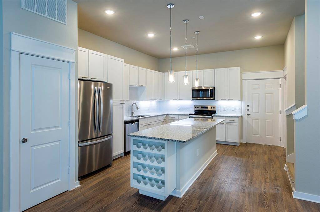 Contemporary kitchen with wine storage